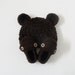 Crocheted Baby Teddy Bear Beanie and Two Button Loafers in Dark Brown (size 0-3, 3-6, 6-9, 9-12 months)