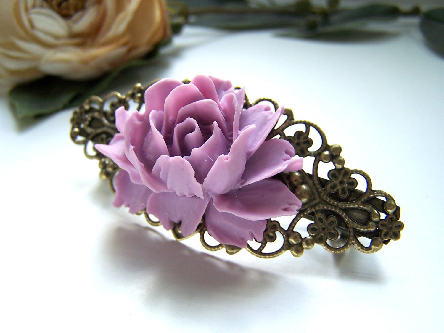 Lavender Laurel Hair Barrette