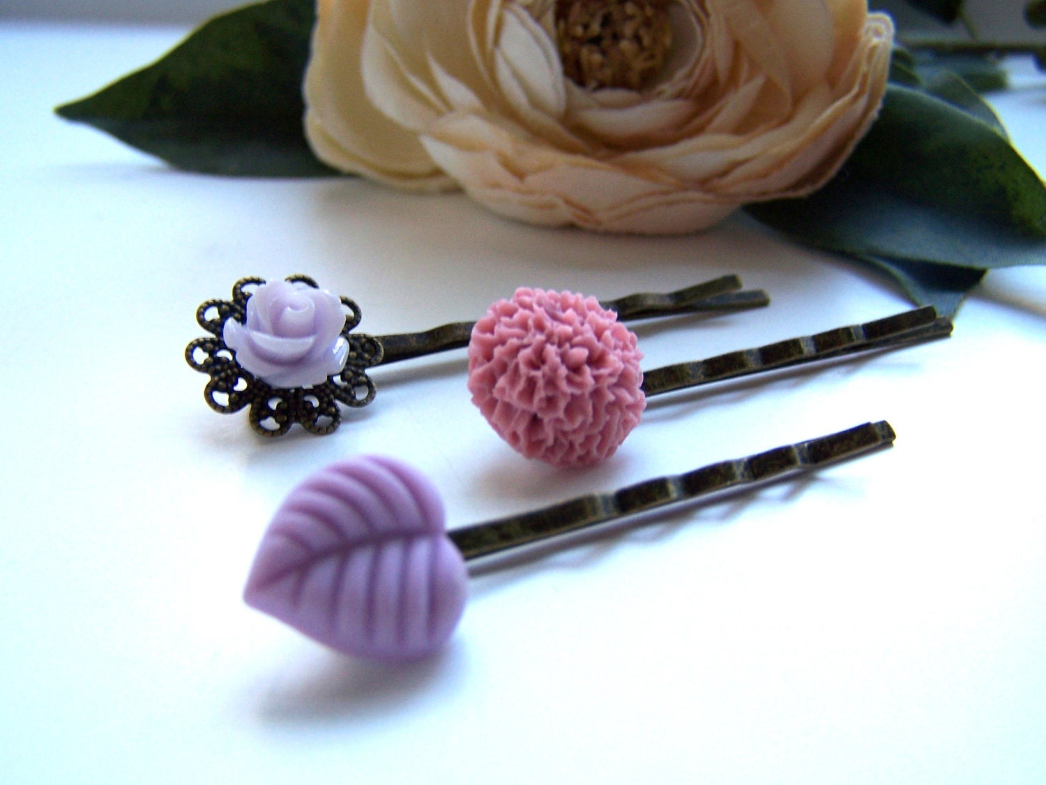 Lavender Hair Pins