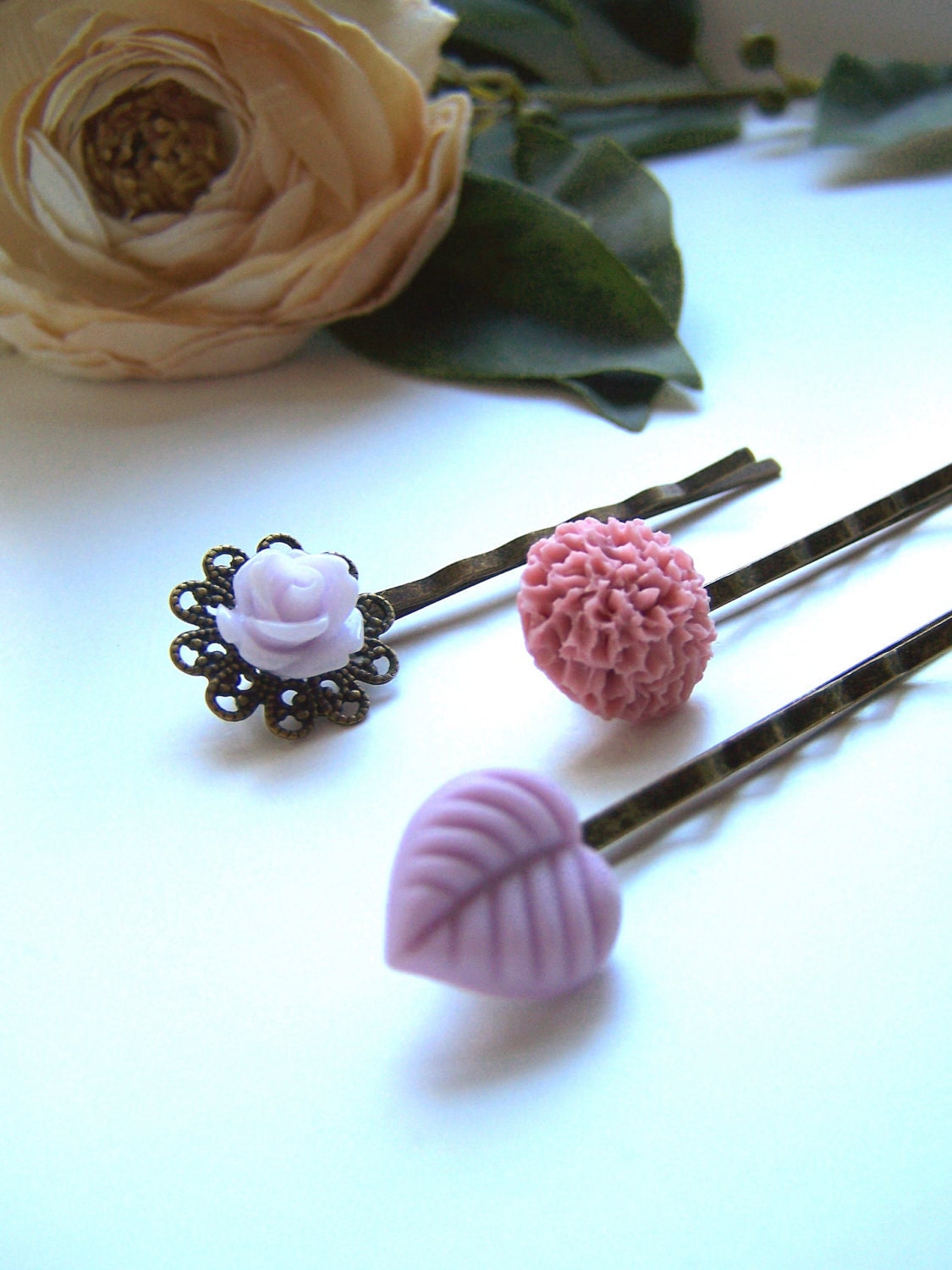Lavender Hair Pins