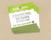 6 Custom Post-it Pads with 50 pages each for your Etsy shop