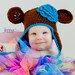 Crochet Monkey Hat with Flower CUSTOMIZE the colors