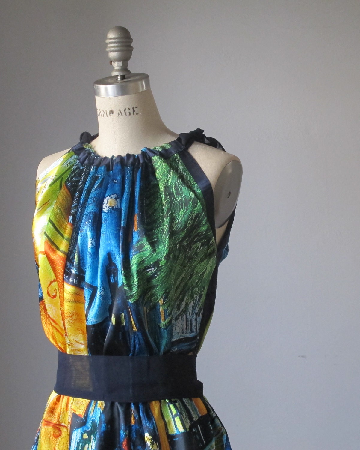 Dress / digital print dresses WEAR ART / Van Gogh / Romantic / Dreamy / Soft / Silk / Flowy / Delicate / Tunic / Art Dress