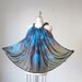 Digital printed silk top / Free style / Roses / Yellow /Indigo / Dreamy / Romantic / Tunic / Mini dress