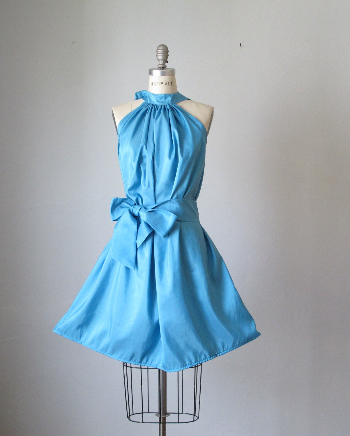 Dress / Teal / Vintage lace / Ruffles / Romantic / Dreamy / Soft / Sleeveless / Flowy / Delicate