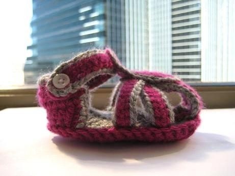Casual Sandals Crochet Baby Booties Pattern (pdf pattern for sale)