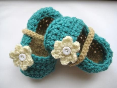 Crochet Baby Pattern Booties, Ballet Flats (pdf pattern)