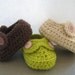 Crochet Booties Pattern ( pdf pattern), Boy's Striders-4 size