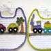 Crochet Bib Pattern for Boys with Appliques (pdf pattern for sale)