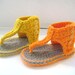 Crochet Pattern for Baby Sandals or Booties - Pdf Pattern - Gladiator Sandals