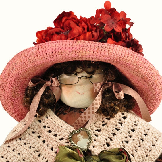 OOAK Cute Handmade Victorian Tea Time Doll 24"
