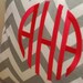Gray & White Chevron 20" Pillow Cover with Monogram
