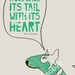 Bull terrier illustration print from original illustratio-with beautiful quote-affirmation art
