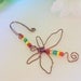 Whimsical Dragonfly Pot Sitter Wire Ornament (Pot Charm) Wire Wrapped Handmade by simplysuzie2
