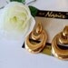 Napier Gold Doorknocker Screwback Earrings