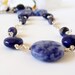 Lapis Lazuli Necklace- Wire Wrapped- 2 Piece Set- Sodalite- Gemstone- Handmade Jewelry
