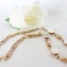 Pearl Necklace Choker -Mother of Pearl -Vintage- 1960s- Gold Scroll Chain-