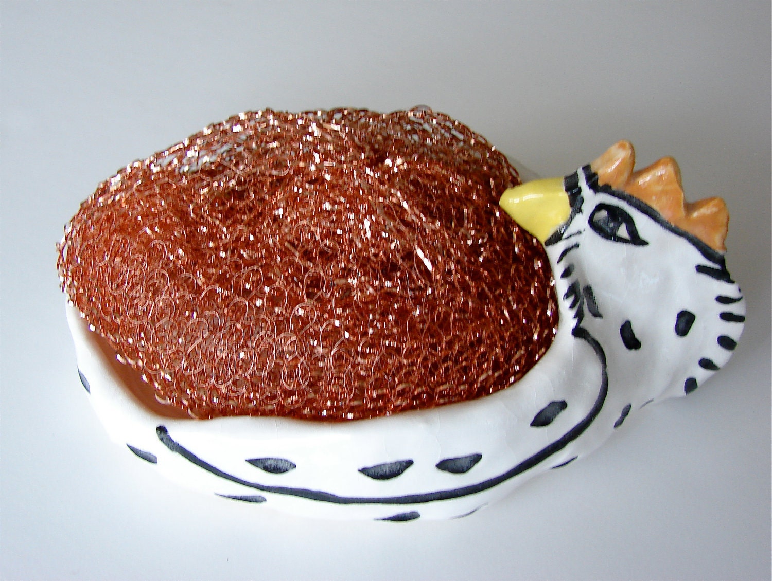 Handmade Chicken Little Sponge Or Soap Keep In White and Black by GreenLeafStudiosEtsy