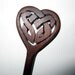 Hair Stick - Celtic Heart  Hair Toy in Walnut Wood