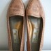 Vintage Liz Claiborne Leather Flats with Insignia and Stamped Detail