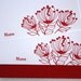Personalized Letterpress Hawaii Lehua Blossom Stationery Ruby Red