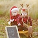 Baby Hat - Reindeer Hat - Baby Reindeer Hat -  0 - 3 months  Cute and Soft Earflap - by JoJosBootique