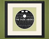 The Big Lebowski Bowling Ball Art Print, 10x10 inch