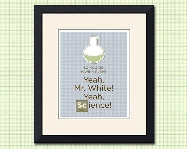 Breaking Bad Inspired Science Print, 8x10 inch