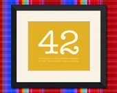 42 The Ultimate Answer, 8x10 inch Art Print