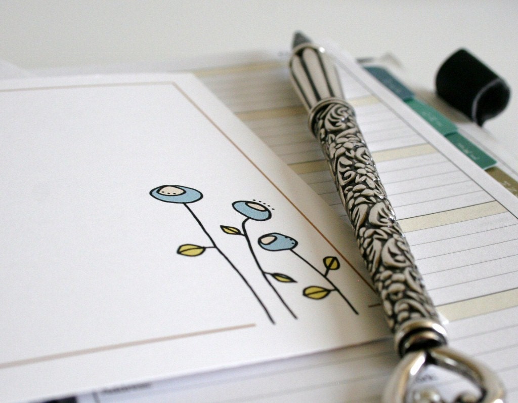 Whimsical Flower Note Cards
