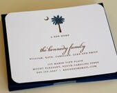 PRINTED - South Carolina Palmetto Moon New Address Cards - Set of 50