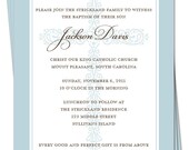 PRINTABLE - Classic Baptism or First Communion Invitation