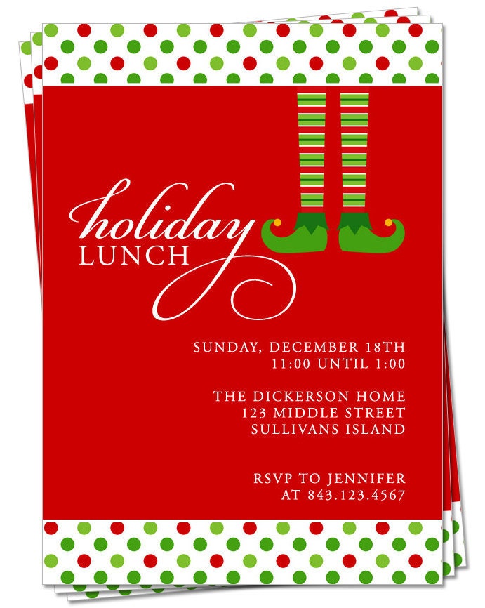 Items Similar To PRINTABLE Christmas Party Invitation Holiday Party 
