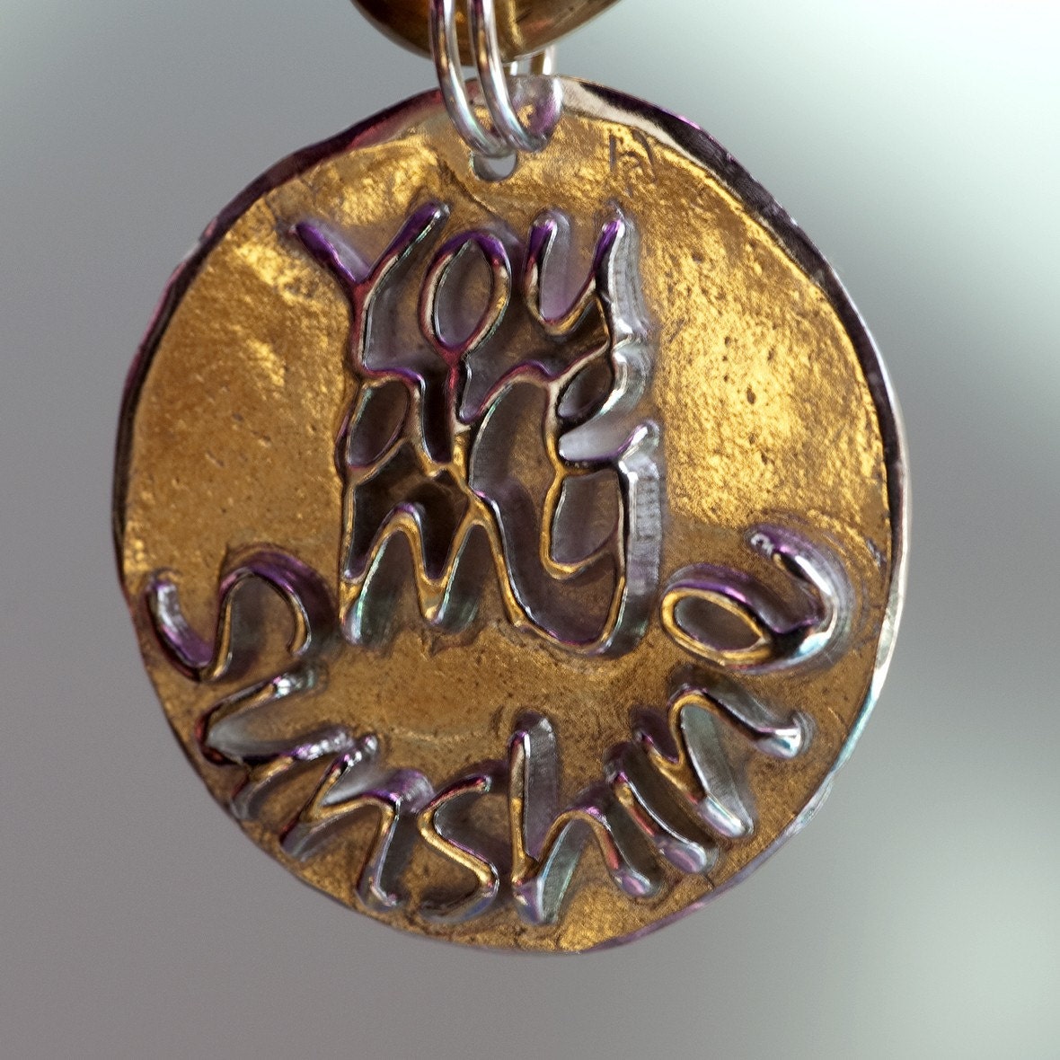 My sunshine  (012) ... Inspirational quote Silver pendant
