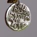 All because two people fell in love... (029) Inspirational quote Silver pendant