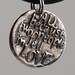 All because two people fell in love... (029) Inspirational quote Silver pendant