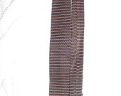 Vintage Brown, White, and Cream Striped Square End Wembley Necktie
