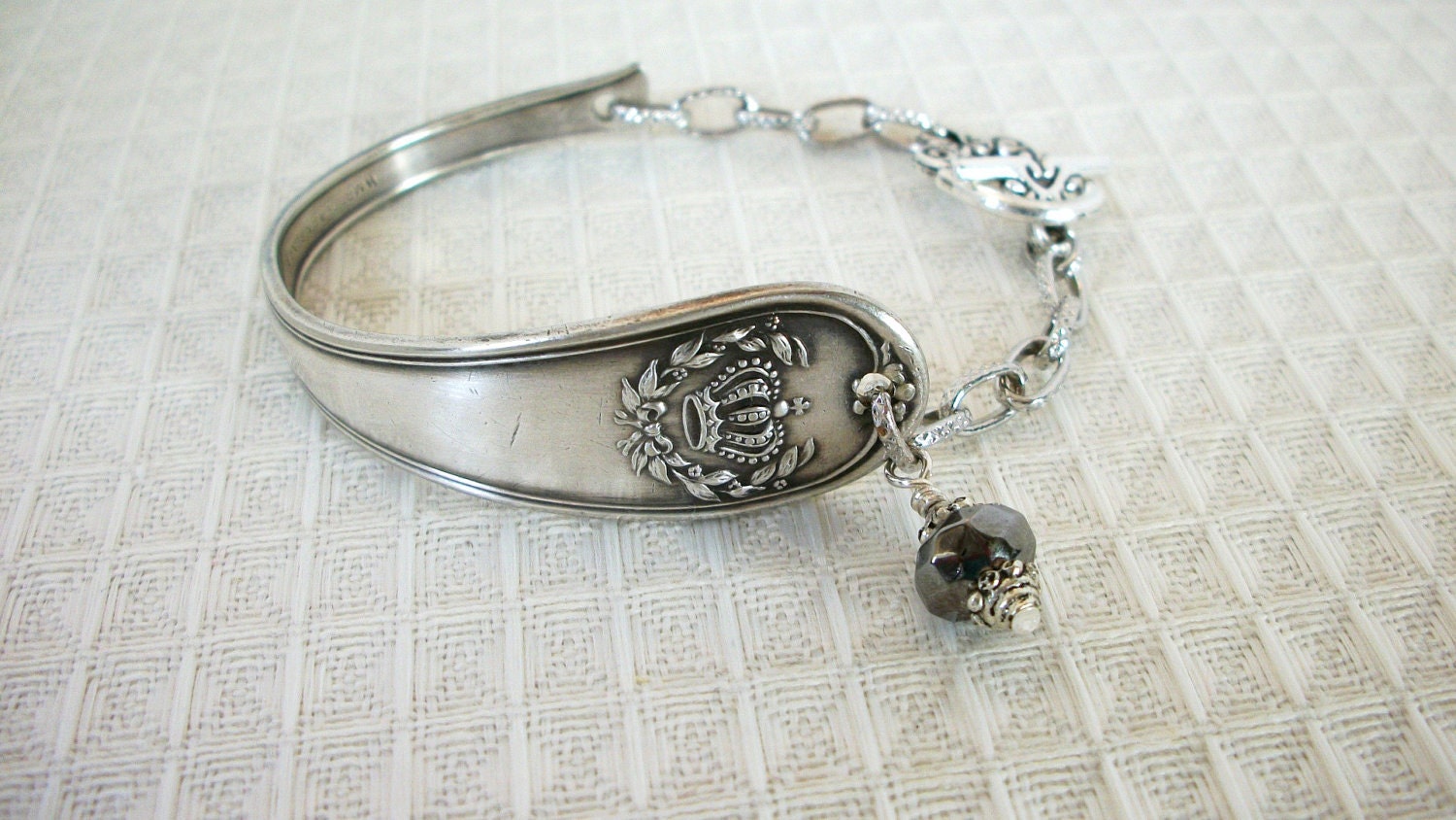FREE SHIPPING Vintage Silver Spoon Bracelet