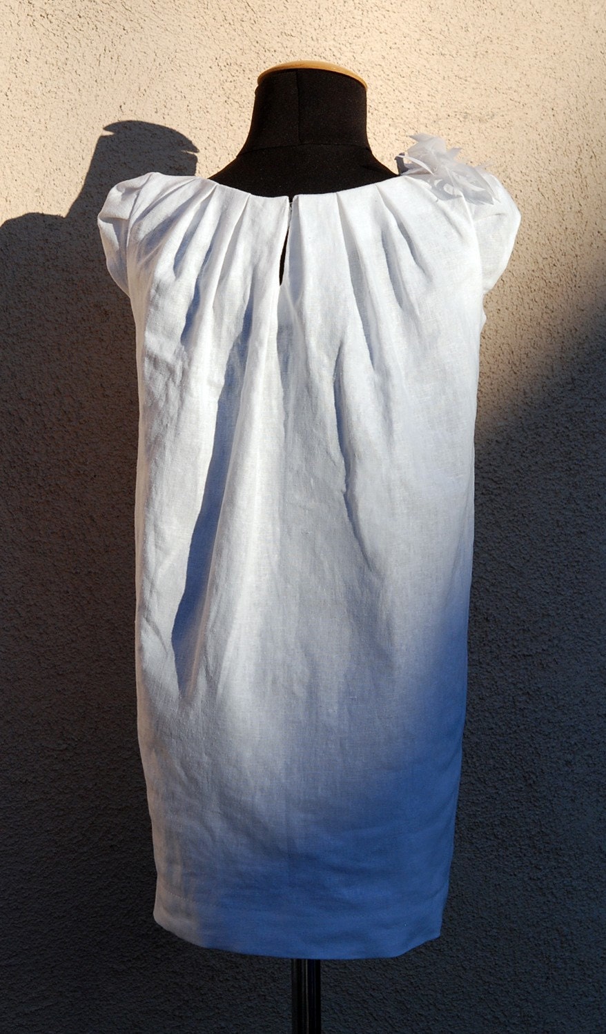Linen Flower Girl Dress, "Kelly-Daydream", retro style, custom size