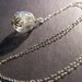 Dandelion Necklace, Dandelion Seeds, Botanical Pendant, Tiny Glass Orb, Eco Friendly