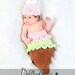 Crochet Newborn Girl Cocoon, ICE CREAM CONE Cocoon and Hat Set, Baby Cocoon, Baby Girl Crochet Newborn Baby Photo Prop