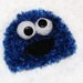 Baby Cookie Monster Hat, Newborn Cookie Monster Hat, Sesame Street Baby Hat, Baby Crochet Hat PHOTO PROP