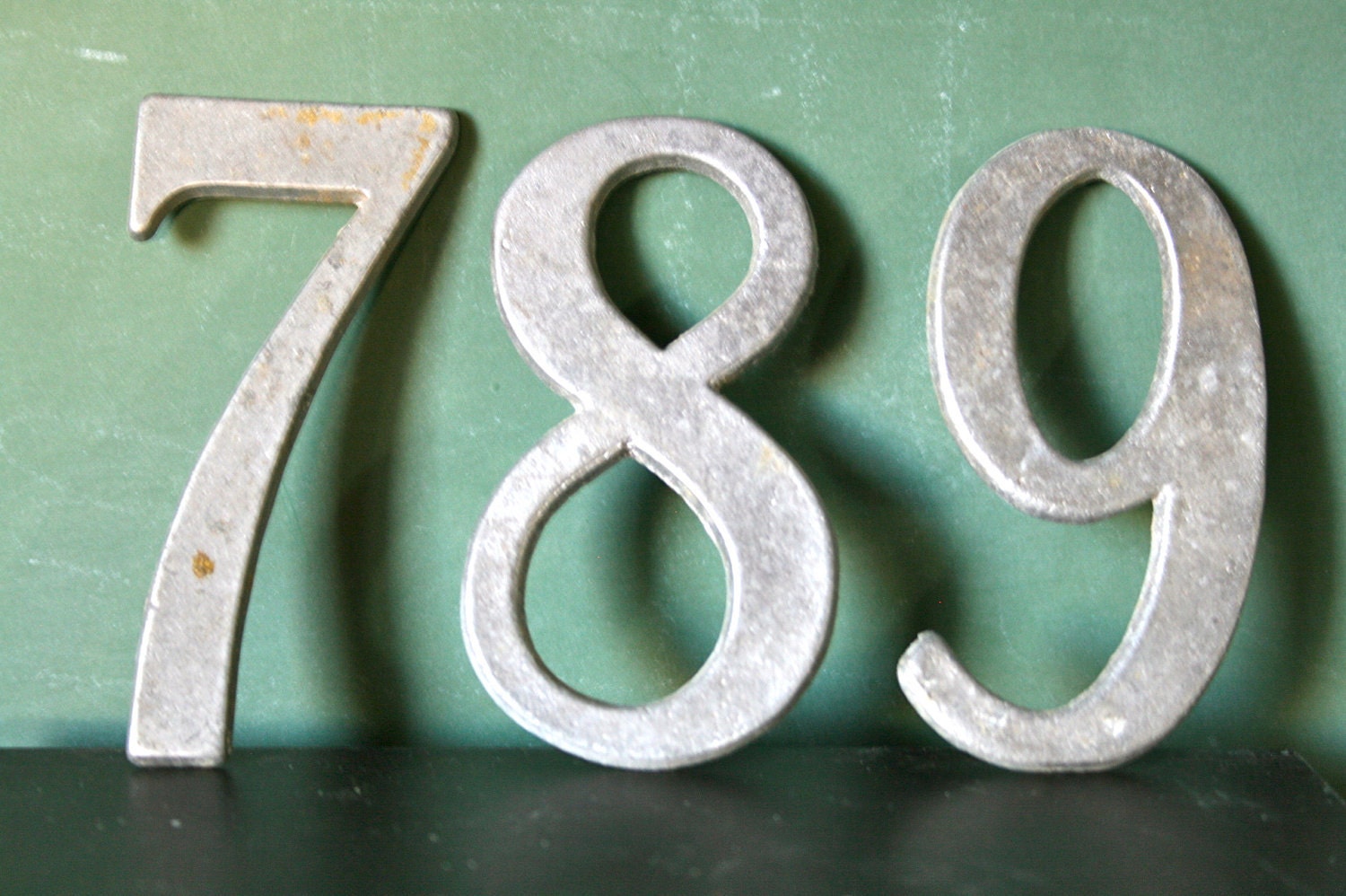 Vintage Industrial Metal Numbers.... One Number..4" size