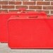 Reserved for Chad: Vintage Blandon Bright Red Luggage Set...with Keys