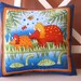 Dinosaur Pillow, Primary Colors, Children's Room
