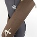 Yoga Mat Bag - Brown Linen with Natural Applique