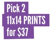 Art print sale: Pick any two 11x14 prints for 37.00