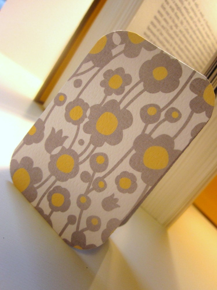 READY TO SHIP Magnetic Bookmark (Flower Fields) Yellow