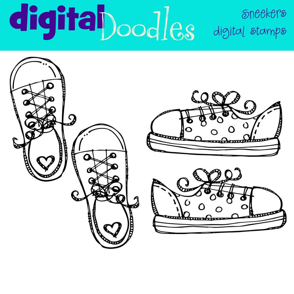 INSTANT DOWNLOADsneekers digital stamps