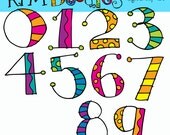 INSTANT DOWNLOAD Number soup digital clipart clip art